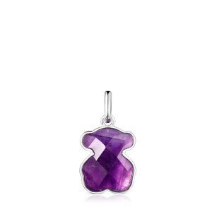 Tous Silver and Amethyst Icon Color Pendant